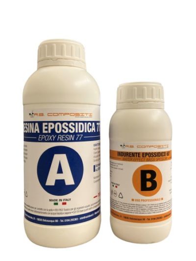 Kit epossidica trasparente per colate fino a 2 cm - 1,5 kg